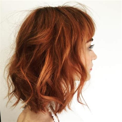 Медно рыжий цвет волос на средние волосы — 13 фото идей ...