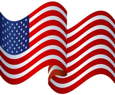 Waving American Flag Clipart Png