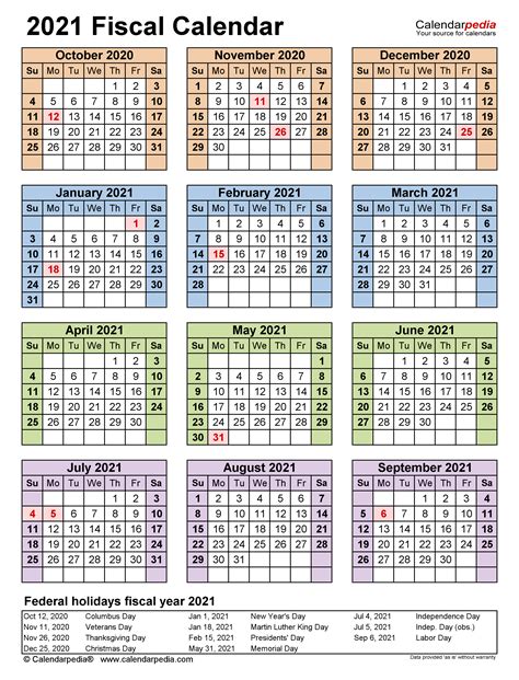 Printer friendly pdf payroll period calendar for academic year 20/21 and fiscal year 2021 fiscal year pay period. Fiscal Calendars 2021 - free printable PDF templates