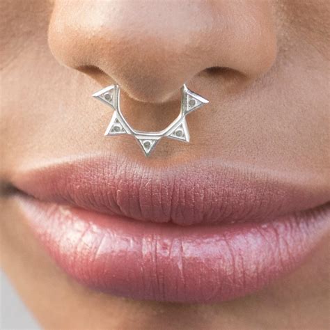 Unique Septum Ring Septum Jewelry Gold Tribal Septum Gold Etsy