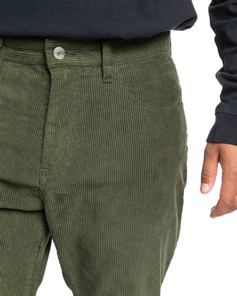 Quiksilver Mens Originals High Water Corduroy Trousers Deep Depths