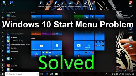 How To Fix Windows 10 Start Menu Not Working Errors