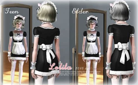 My Sims 3 Blog Lolita Maid Uniform Ⅱ For Teen Elder Females By Lemon