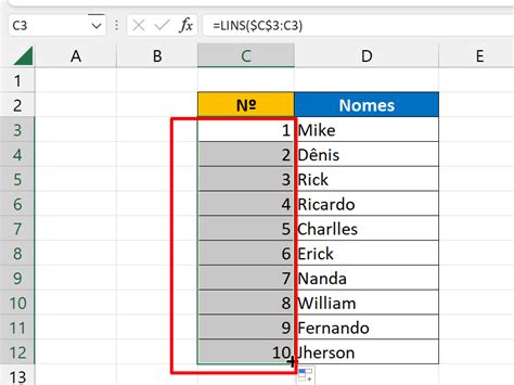 Função LINS do Excel na Prática Aprenda Como Usar