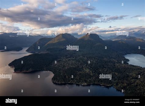 Beautiful Aerial Landscape View Of Gambier Island In Howe Sound North