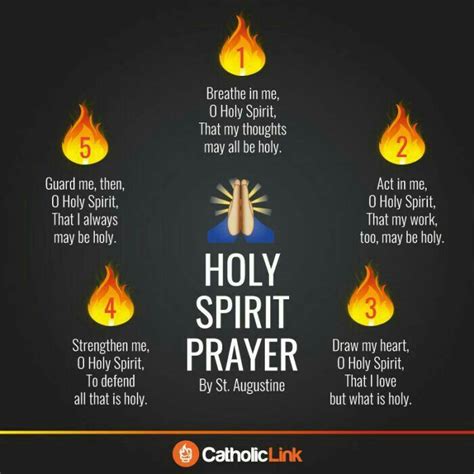Prayer To The Holy Spirit By St Augustine Holy Spirit Prayer Holy