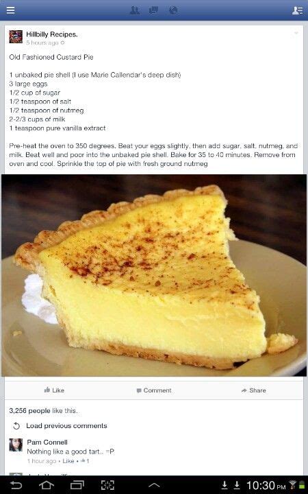 If the crust in this pie is my daughter's favourite. Grandma's Old Fashioned Custard Pie | Recipe | Dessert ...