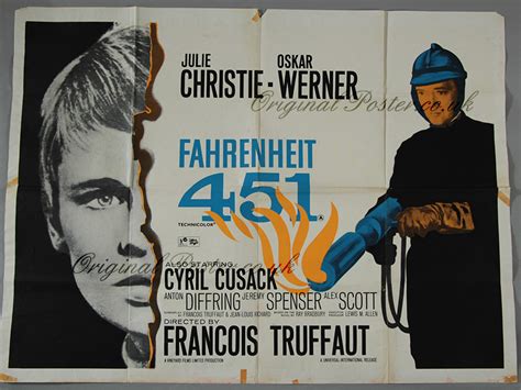 Fahrenheit 451 Original Vintage Film Poster Original Poster Vintage