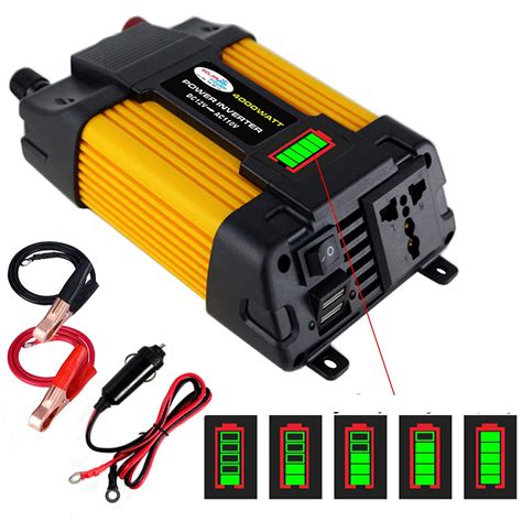 Peaks 4000w 12v To 110220v Ac Inverter Solar Power Inverter Car