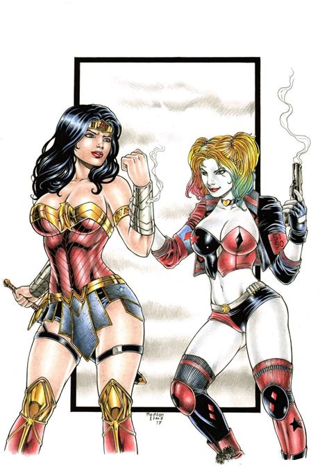 Wonder Woman And Harley Quinn By Medsonlima On Deviantart