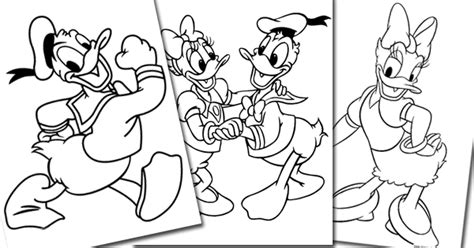 Donald and Daisy Duck Coloring Pages | Disneyclips.com