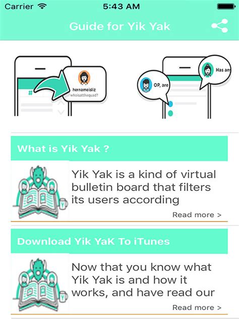 Make friends and meet people based on your interests. Guide for Yik Yak | Apps | 148Apps