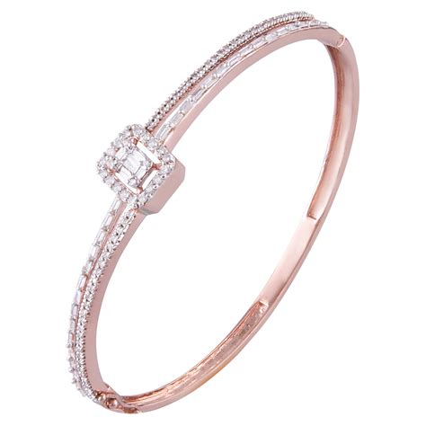 Hermes Kelly Diamond Rose Gold Bangle Bracelet At Stdibs