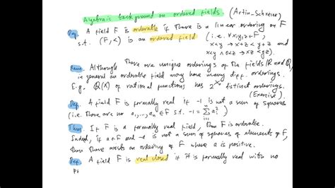 Mathematical Logic Lecture 15 Real Closed Fields And Tarskis