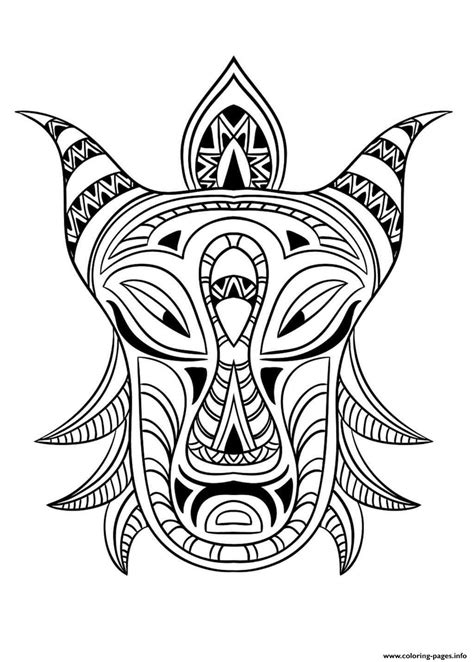 Afrikaanse Maskers Kleurplaten