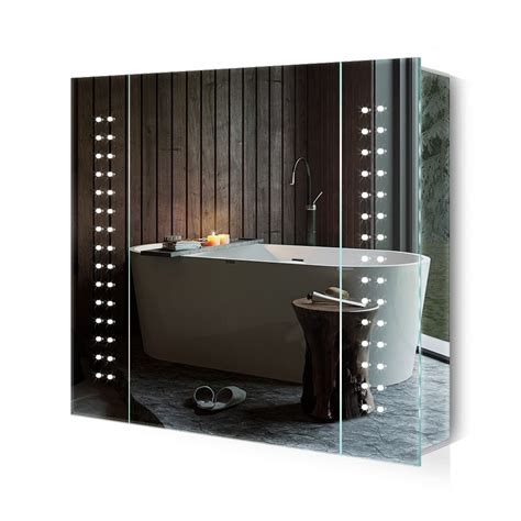Buy Quavikey® Illuminated Mirror Cabinets For Bathroom With Ir Sensor Switch W650xh600mm Led