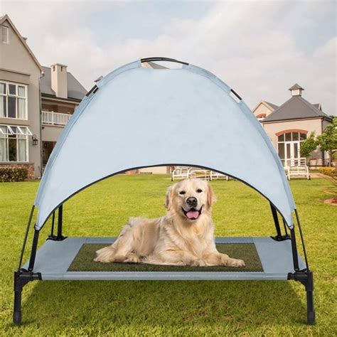 Tucker Murphy Pet™ Outdoor Dog Bed With Canopy Elevated Dog Bed With