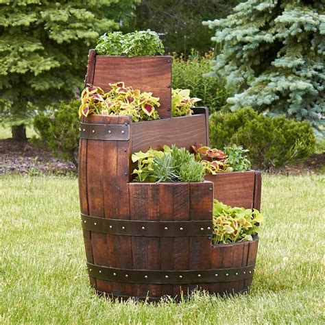 Wooden Beer Barrel Planters Wine Barrel Garden Wine Barrel Planter Barrel Planter