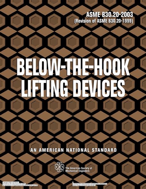Asme B 30 20 Below The Hook Lifting Devices By Roland Sandoval Issuu
