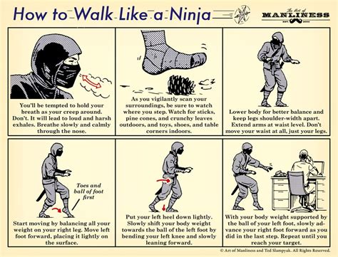 How To Walk Like A Ninja An Illustrated Guide The Art Of Manliness