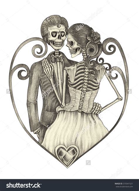 Remember only in coloring book 4 kid. Skeleton Bride And Groom Drawing at GetDrawings | Free ...