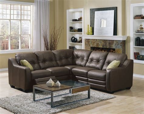 Living Room Leather Sectionals With Recliners Small