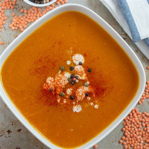 Recette Soupe de lentilles corail et coco au Thermomix