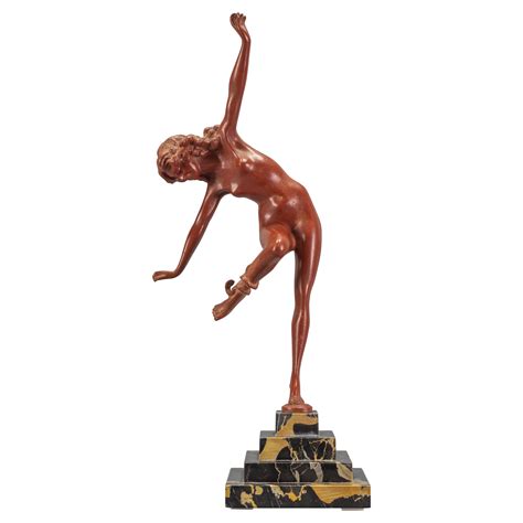 Art Deco Bronze Sculpture Nude Dancer Juggler By Colinet France 1925 At 1stdibs