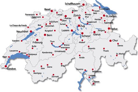 Hier sehen sie die lage von schweiz unterkünften angezeigt nach preis, verfügbarkeit oder bewertung von anderen reisenden. Schweiz-Karte - Umzug in die Schweiz