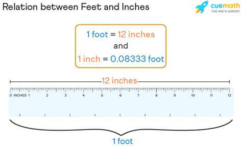 Feet To Inches Conversion Chart Feet In Inches