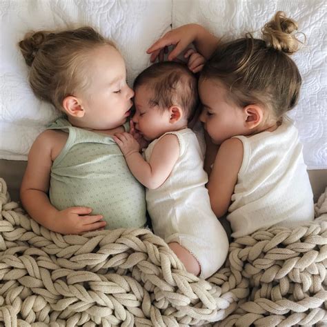 Such A Sweet Picture Of Two Sisters And The New Baby Sibling