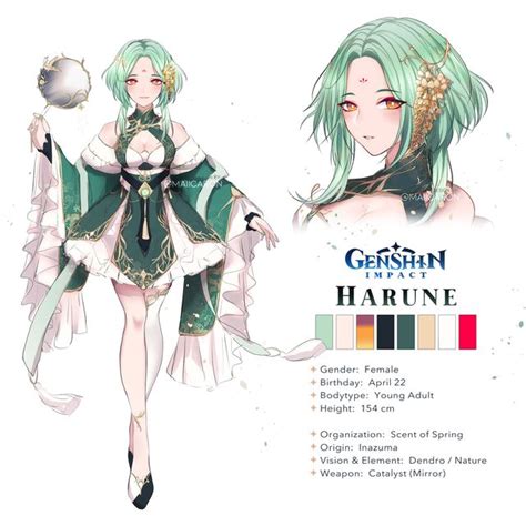 made an original character for genshin 🌱 genshin impact anime character design character
