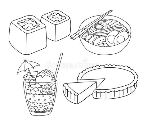 Adorable Black And White Food Illustrations A Collection Of Cute And