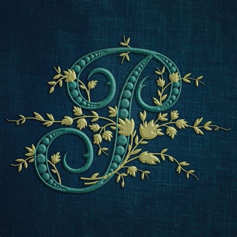 The Letter E Is Made Up Of Flowers And Vines On A Blue Background With