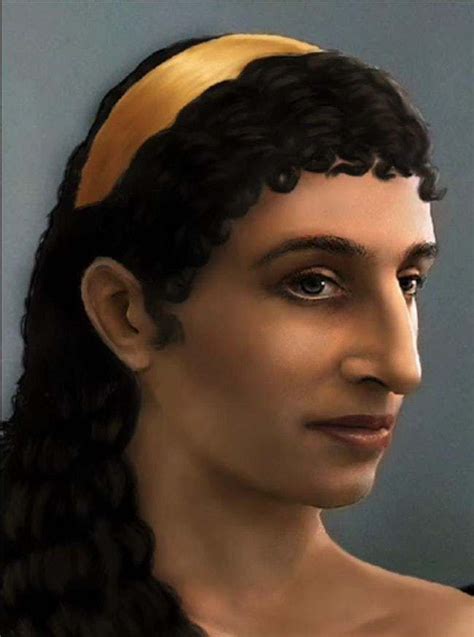 An Artist S Rendering Of A Woman With Long Black Hair Wearing A Yellow Headband