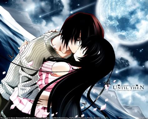 Wallpapers Hug Anime Couple Kiss Anime Wallpaper Hd