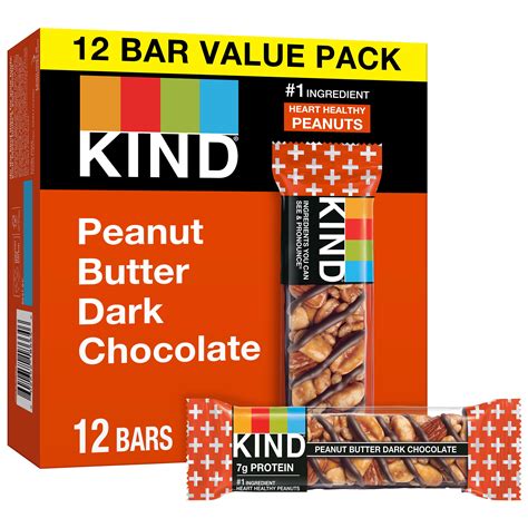 Kind Nut Bars Peanut Butter Dark Chocolate 1 4 Oz 12 Count Droneup Delivery