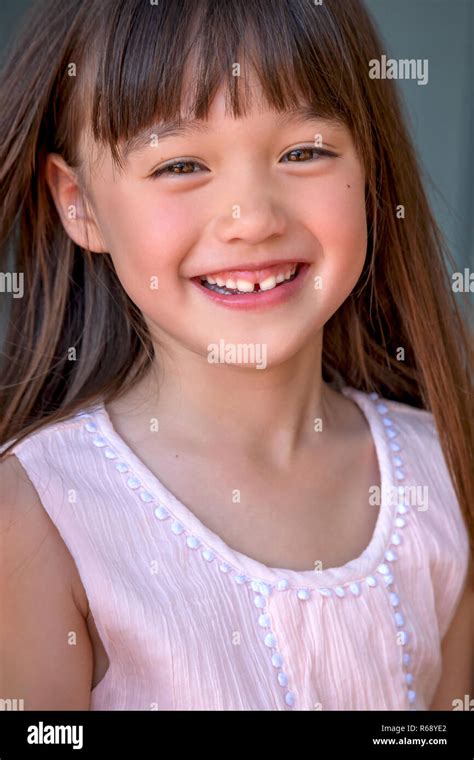 A Six Year Old Laughing Girl Stock Photo Alamy