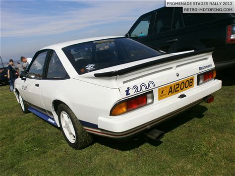 White Opel Manta Irmscher I200 A12oob Promenade Stages Rally 2012