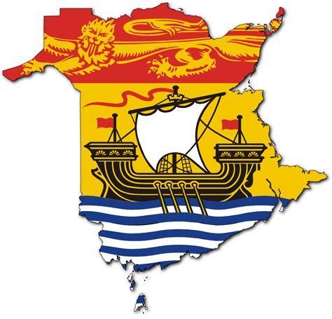 New Brunswick Flag Map / Canada Province : New Brunswick ...