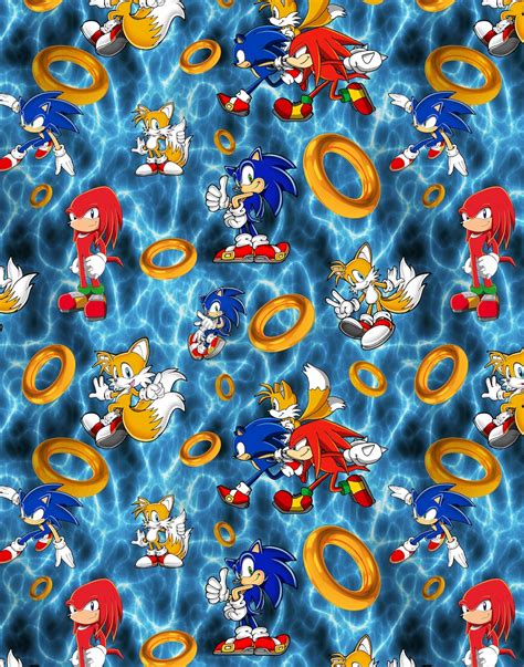Sonic T Wrapping Sonic Wrapping Paper Sonic Wrapping Etsy