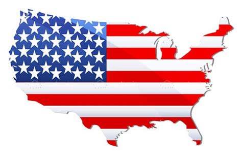 The United States Of America Continent Shaped Flag Vectorjunky Free