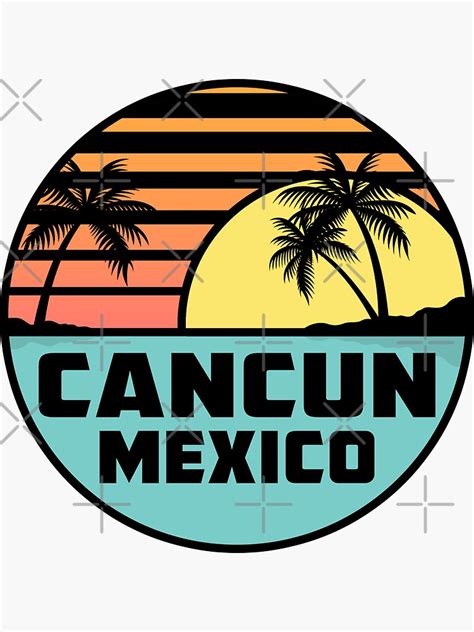 Cancun Mexico Tropical Beach Surfing Scuba Surf Vacation Sticker By