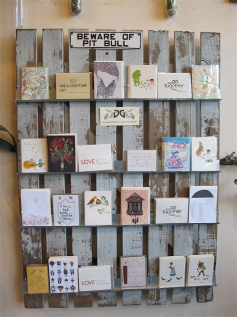 A Rustic Display Of Greeting Cards From Local Small Presses Greeting