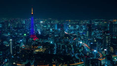 Tokyo Night City Skyscrapers 4k
