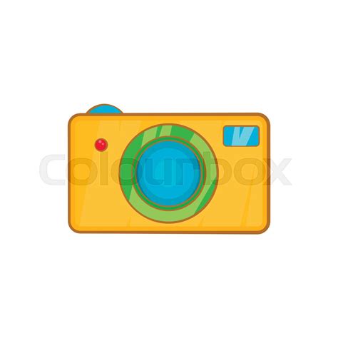 Yellow Camera Icon In Cartoon Style Stock Vector Colourbox
