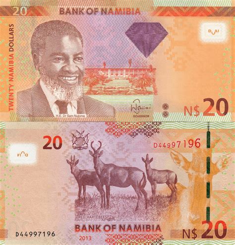 Banknote World Educational Namibia Namibia 20 Dollars Banknote