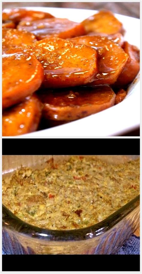 Candied yams, pinto beans, rice, cabbage, mashed potatoes, mac and cheese, black eyed peas, chilli beans saturday come and get some of your favorite soul food meals and homemade desserts all day! Baked candied yams - Soul Food Style! | I heart recipes, # ...