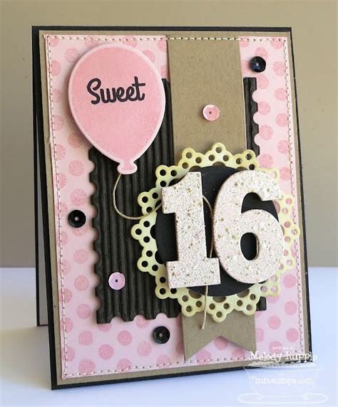 A Paper Melody Mftwsc133 Sweet 16 Birthday Card Printable Girl