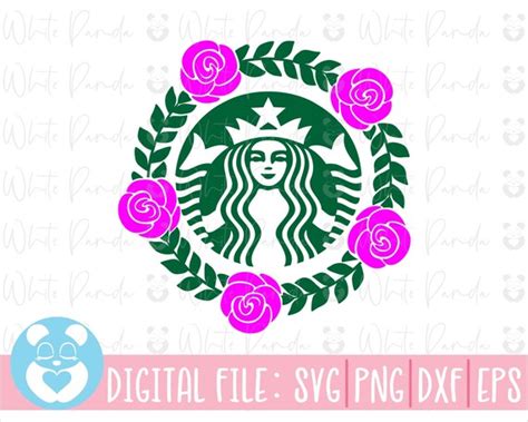 Flower Around Starbucks Logo Svg 327 Dxf Include